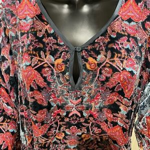 Johnny Was , rayon and silk burnout swing dress